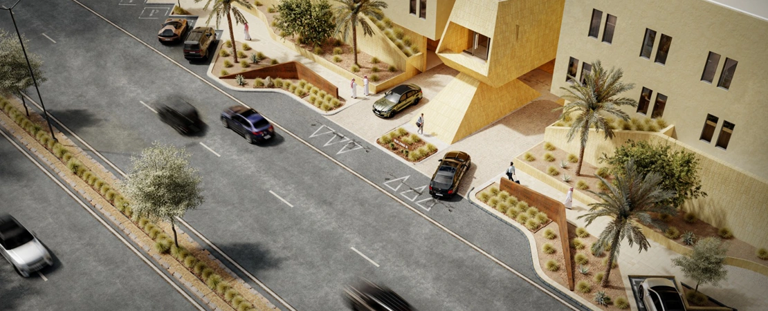 Residential courtyard with landscaped outdoor spaces at Al Majdiah 174 Riyadh