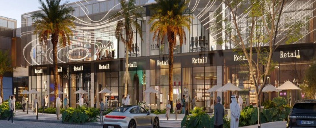 Retail and shopping area within Al Yarmouk Mall Strip commercial project